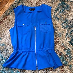 Blue dressy tank top